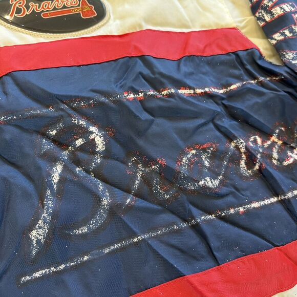 Vintage Atlanta Braves Jacket Pro Player Mens XXL Multicolor Windbreaker MLB 90s - Picture 6 of 12